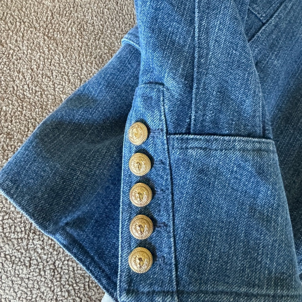Denim Balmain Blazer Size 44 - Picture 3 of 7